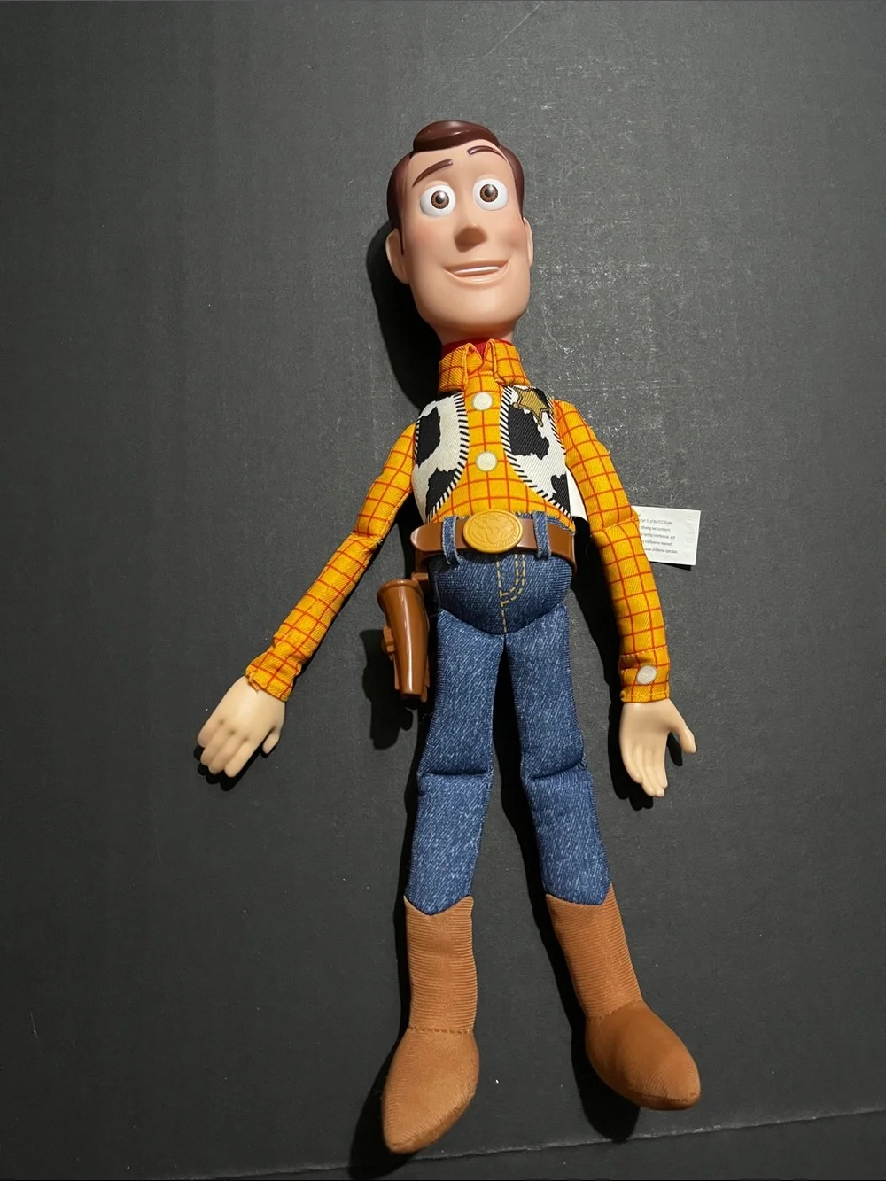 Disney Pixar Push Belly Talk 15” Toy Story Woody Doll Figure Thinkway Toys